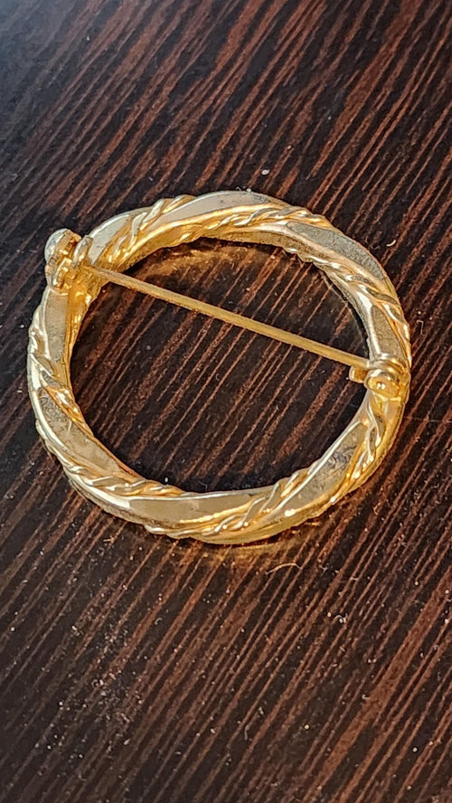 1950s Vintage Gold Brooch Retro Statement Pin Jewelry Christmas Party Formal Wear Accessories