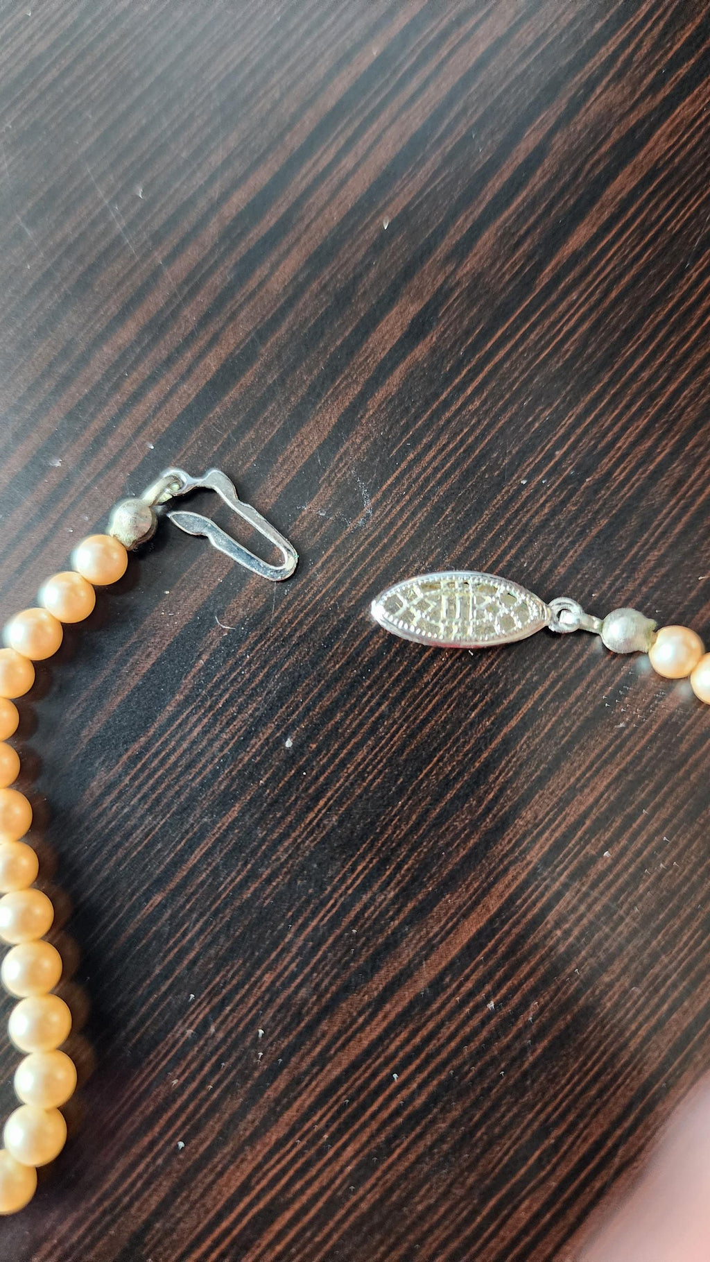 Freshwater Pearl Necklace: Silver Bead Chain, 16 inch