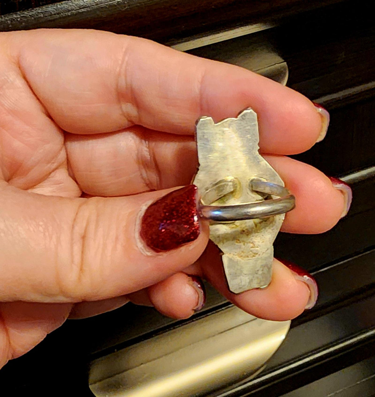 Vintage Southwestern Sterling Silver Turquoise And Mother Of Pearl Ring