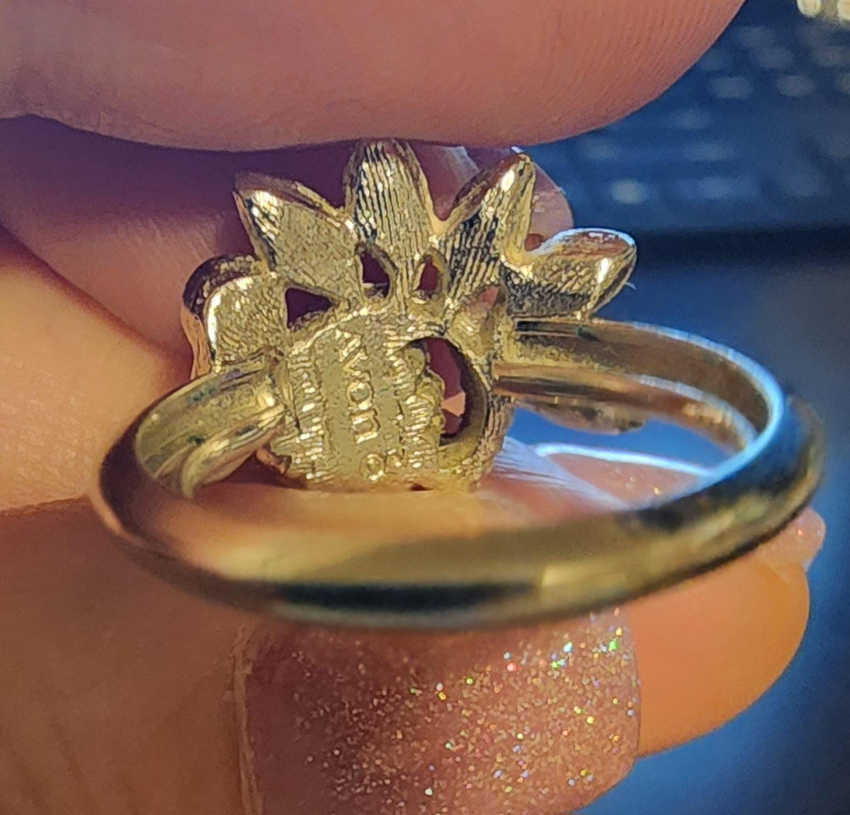 Vintage Avon Faux Pearl Silver Tone Ring - Size 5 US