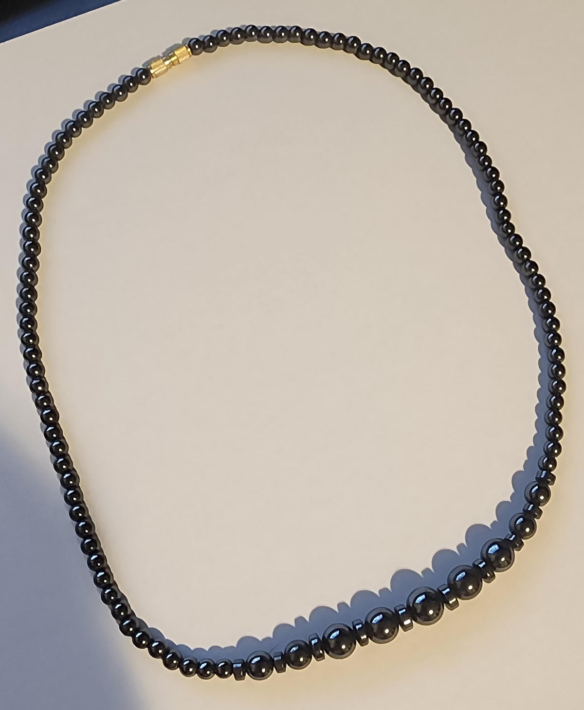 Hematite Jewelry Set: Healing Stone Bracelet & Necklace