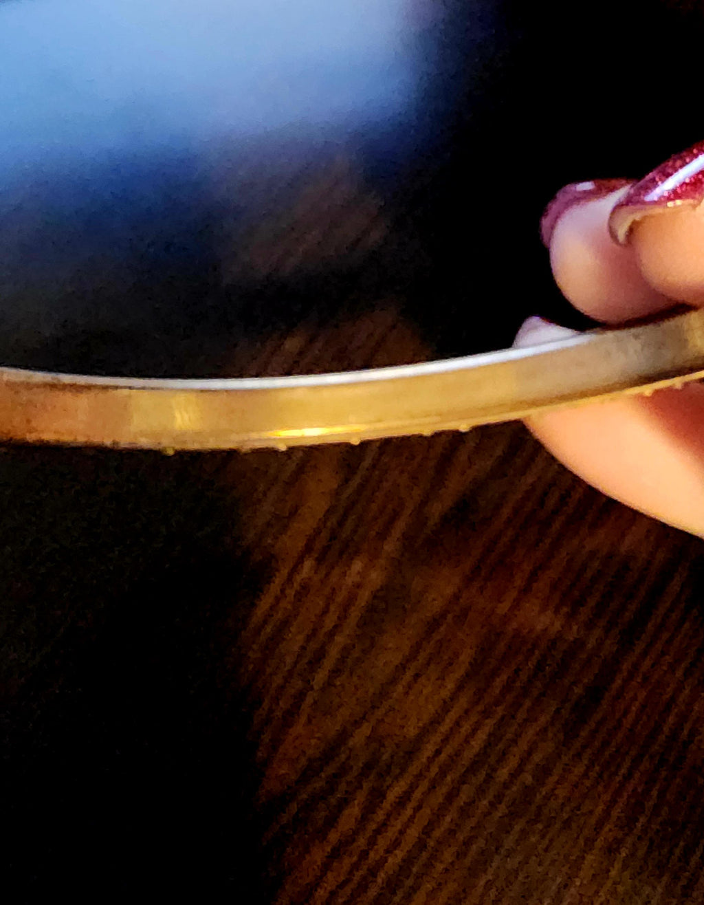 Vintage 1970s Gold Toned Bangle Bracelet: Retro Statement Jewelry