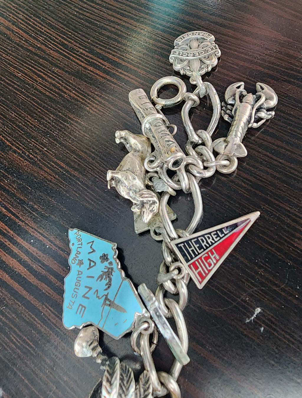 Vintage 1960s Sterling Silver Travel Charm Bracelet – Estate Souvenir Jewelry