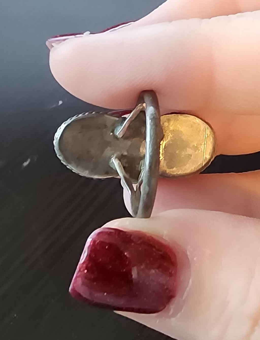 Vintage Native American Navajo Double Stone Tiger's Eye Sterling Silver Ring | Boho Jewelry| Statement Piece