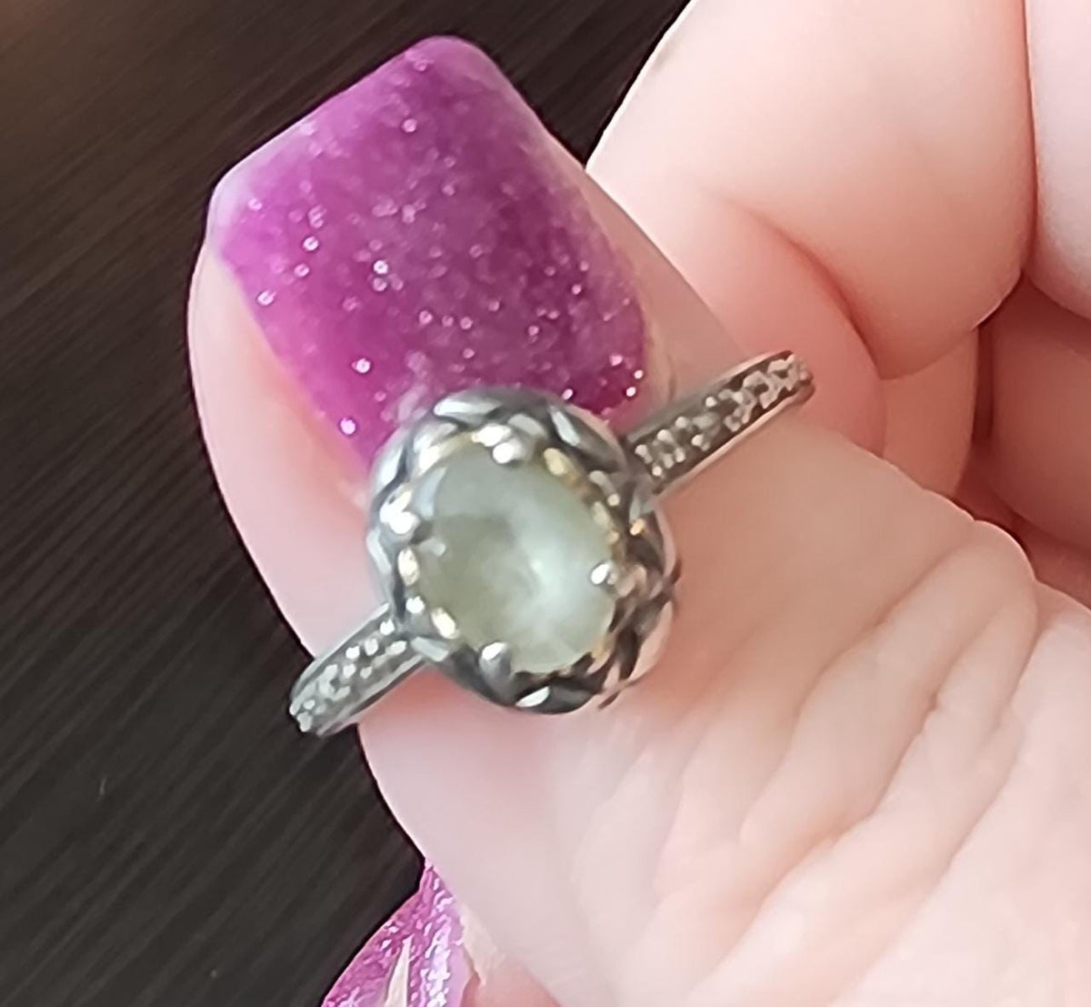 Sterling Silver Labradorite Ring Elegant Healing Crystal Jewelry Boho Statement Anniversary Gift