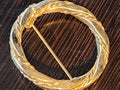 1950s Vintage Gold Brooch Retro Statement Pin Jewelry Christmas Party Formal Wear Accessories