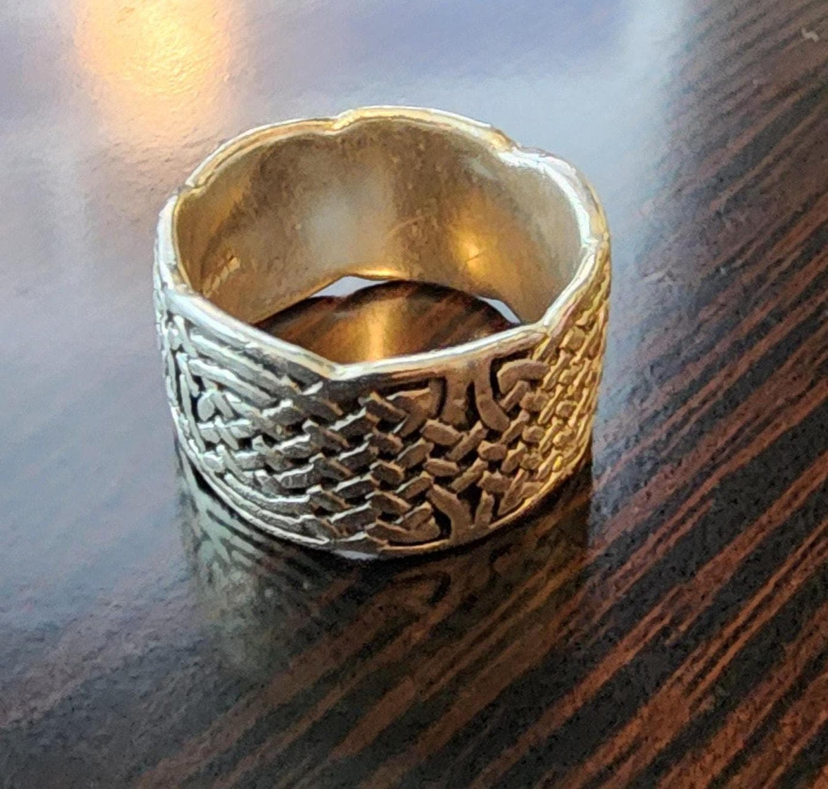 Vintage Celtic Knot Sterling Silver Band Ring - US Size 6 1/2