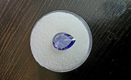 3.5ct Natural Blue Tanzanite Pear Gemstone 8x10mm