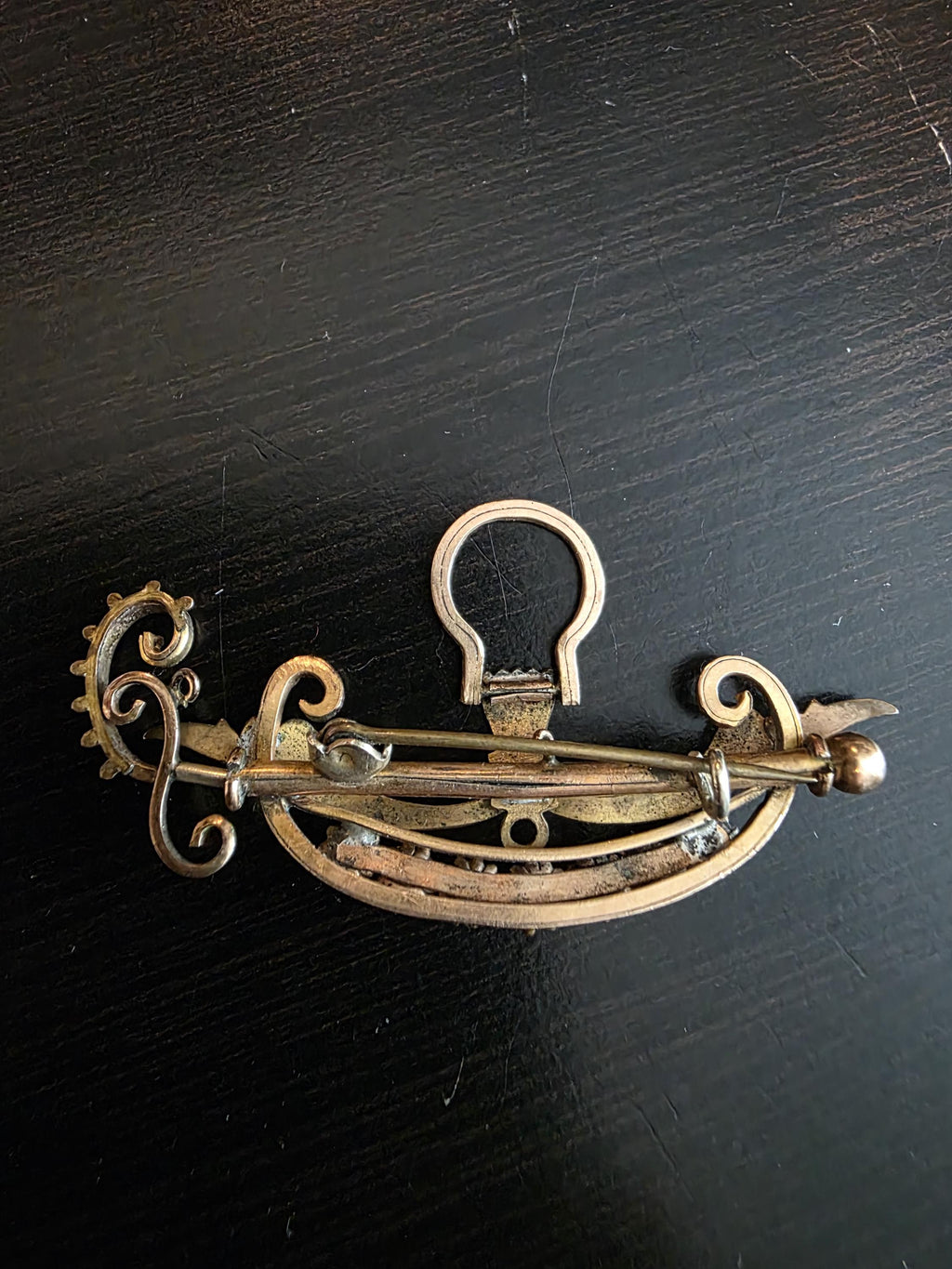 Victorian Gold Filled Masonic Brooch | Antique Freemason Pin with Removable Sword