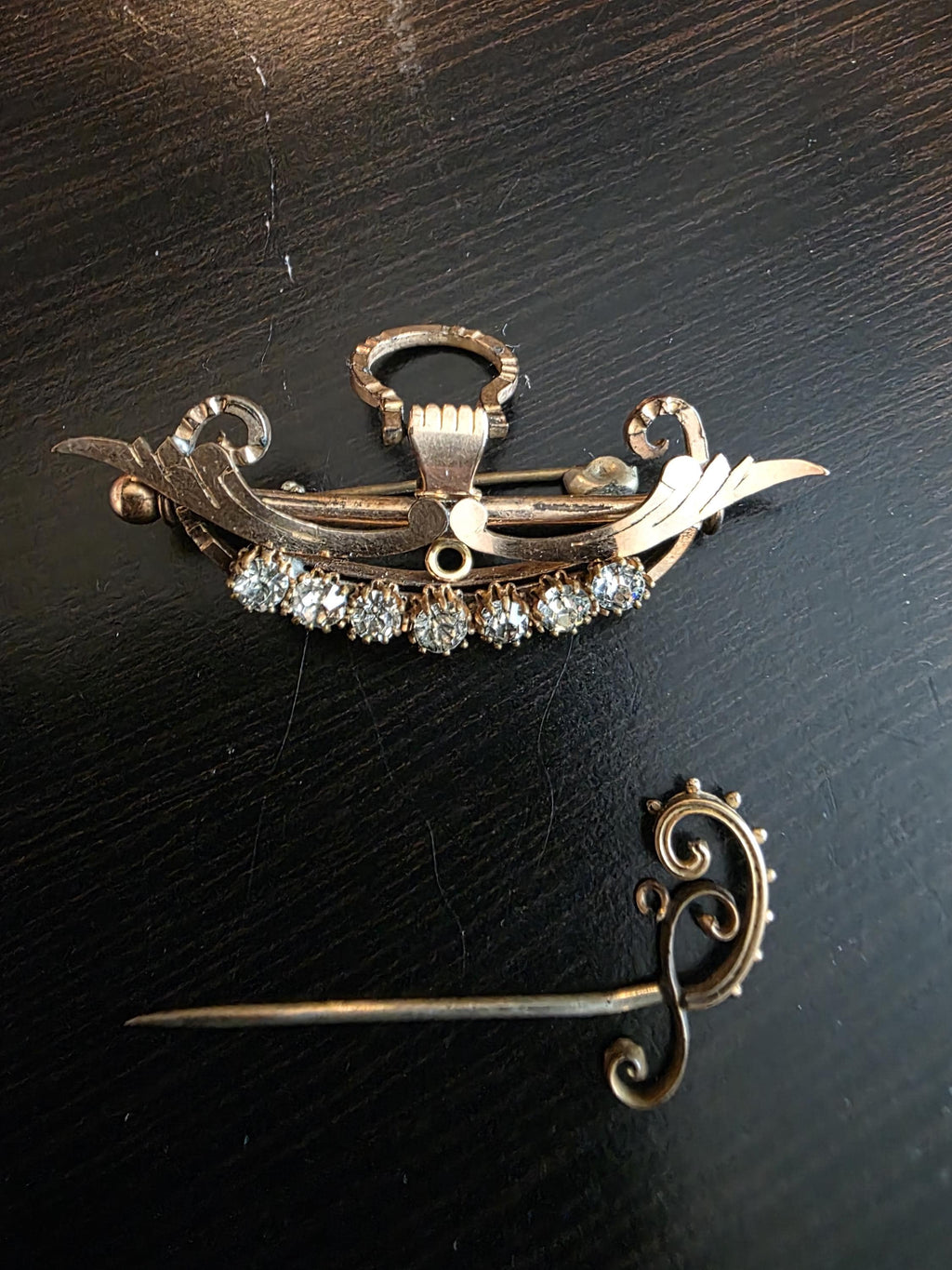 Victorian Gold Filled Masonic Brooch | Antique Freemason Pin with Removable Sword