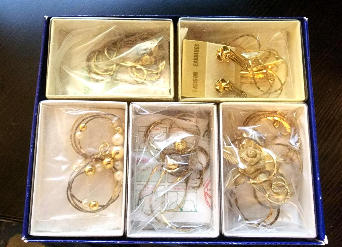 Continental Gold Jewelry Set: Necklace, Earrings, Bracelet, Ring, Brooch, Pendant