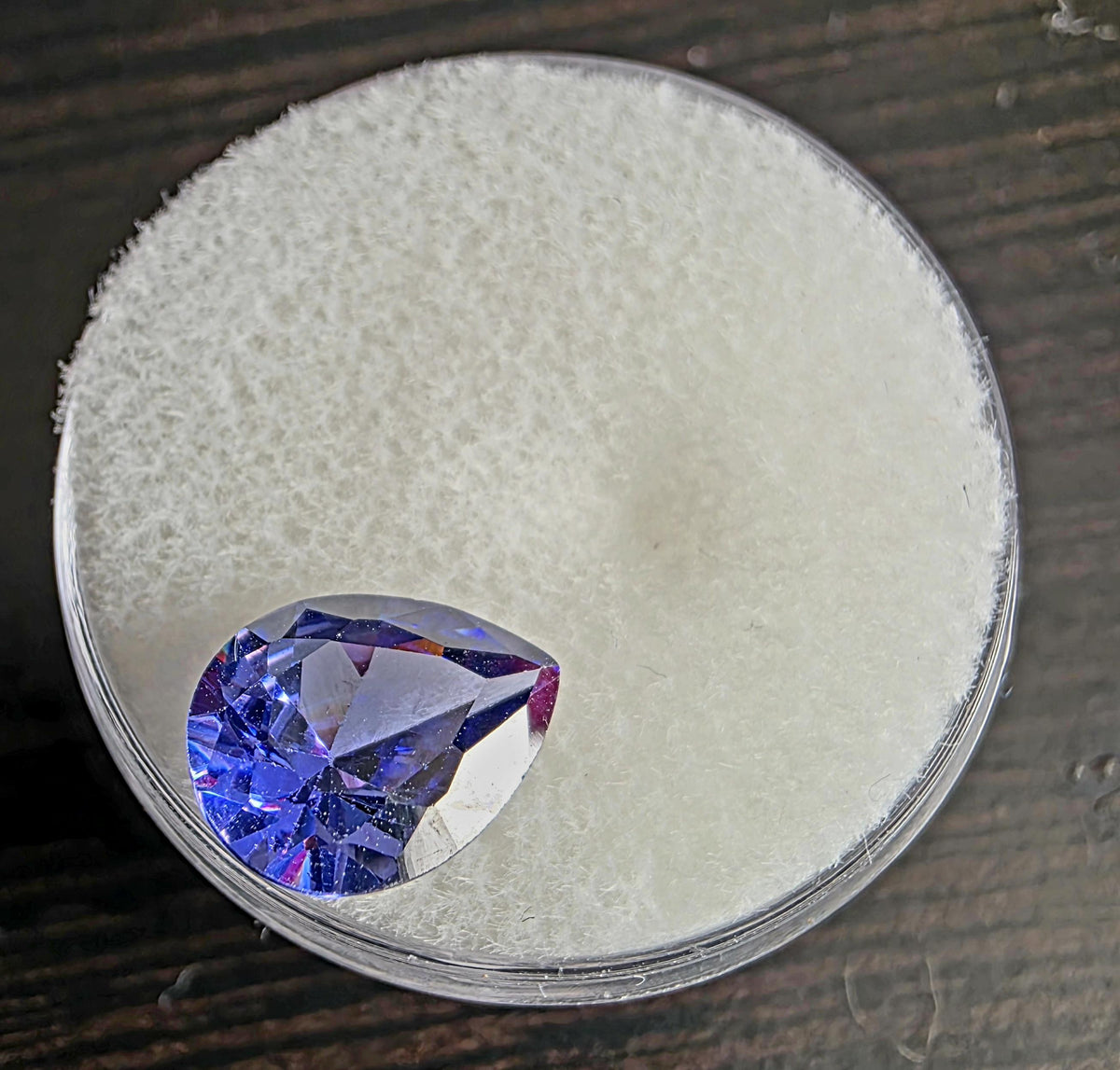 3.5ct Natural Blue Tanzanite Pear Gemstone 8x10mm