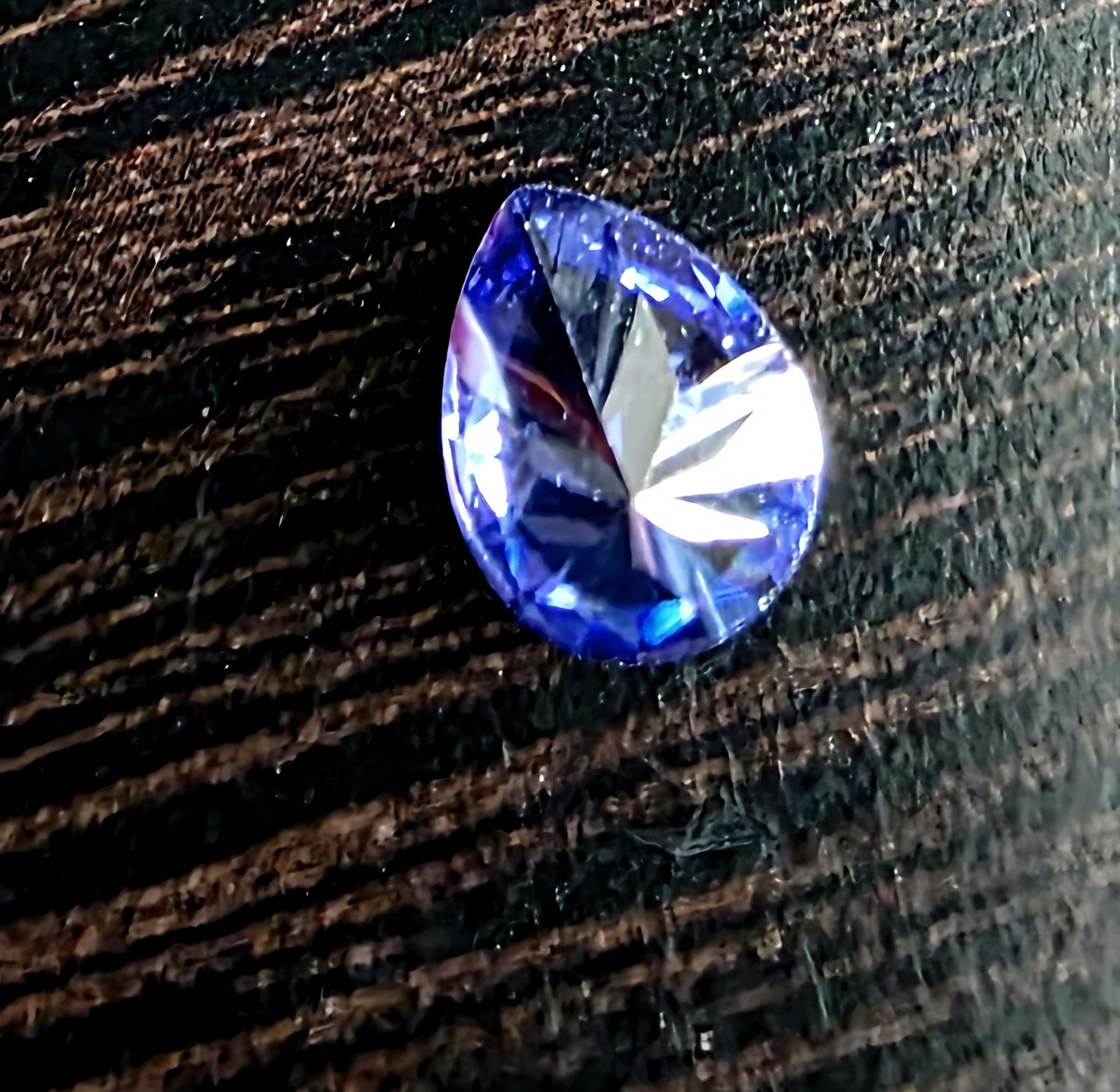 3.5ct Natural Blue Tanzanite Pear Gemstone 8x10mm