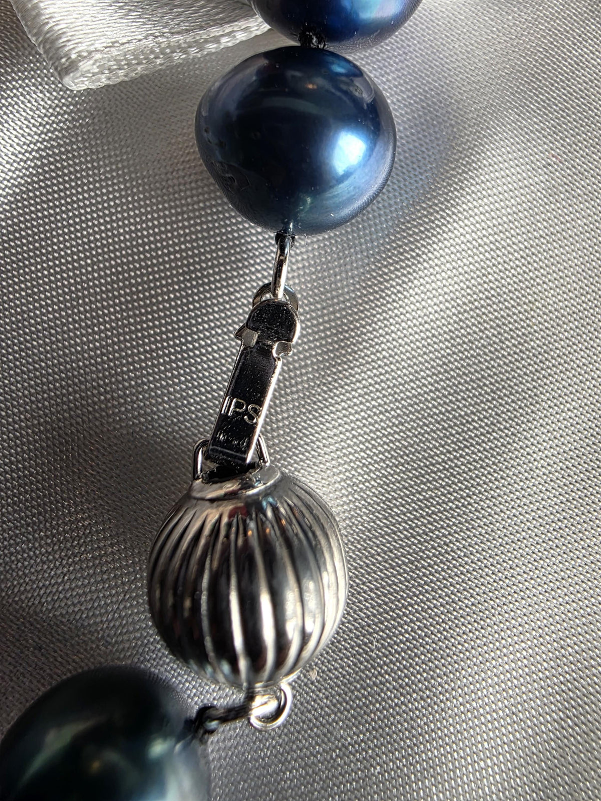 Tahitian Black Genuine Pearl Necklace, Sterling Silver Clasp, 20 Inch Imperial Cultured Pearls, Statement Jewelry, Mother of the Bride