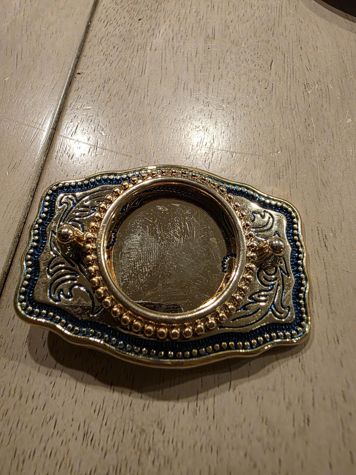 Vintage Cabochon Belt Buckle Mounting, Western Jewelry Making