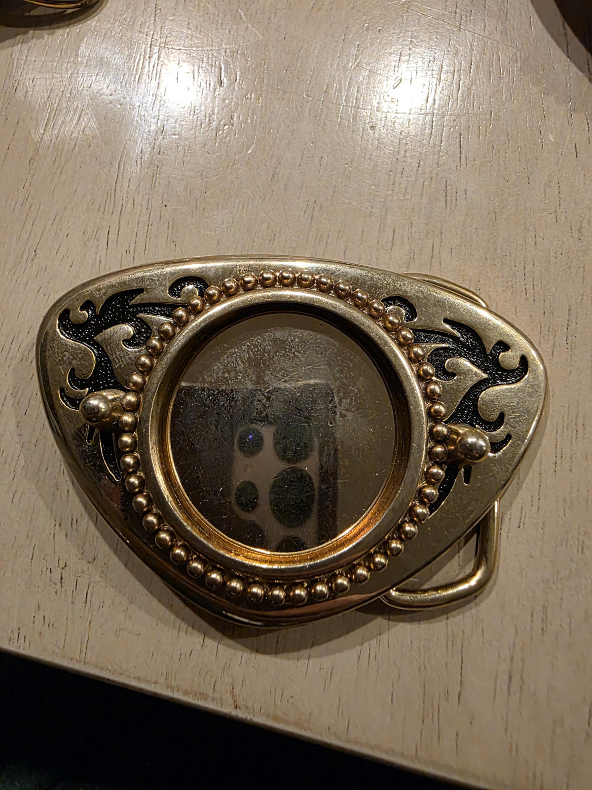 Vintage Cabochon Belt Buckle Mounting, Western Jewelry Making