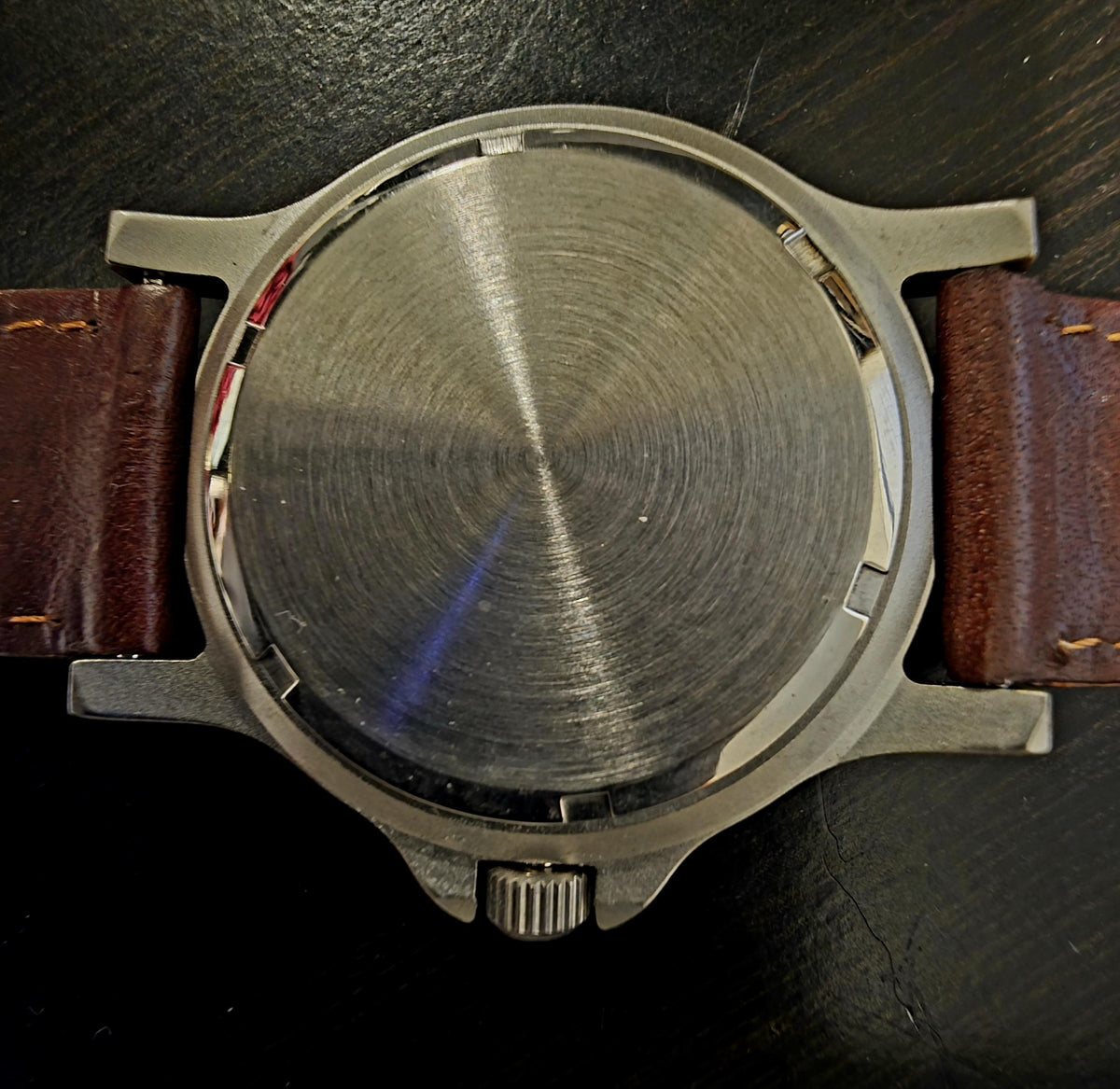 Vintage Jack in the Box Watch | Stainless Steel, Leather Strap, Collectible Tin