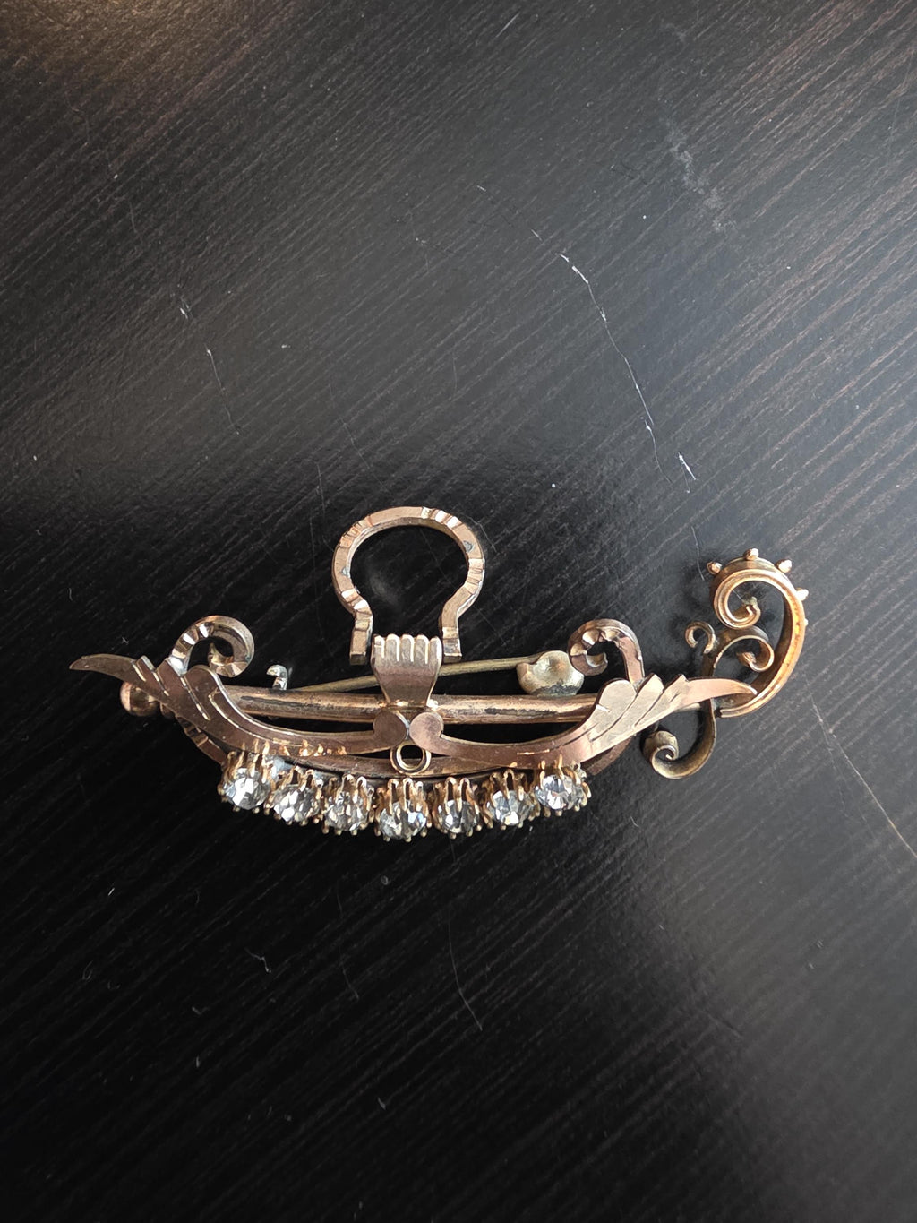 Victorian Gold Filled Masonic Brooch | Antique Freemason Pin with Removable Sword