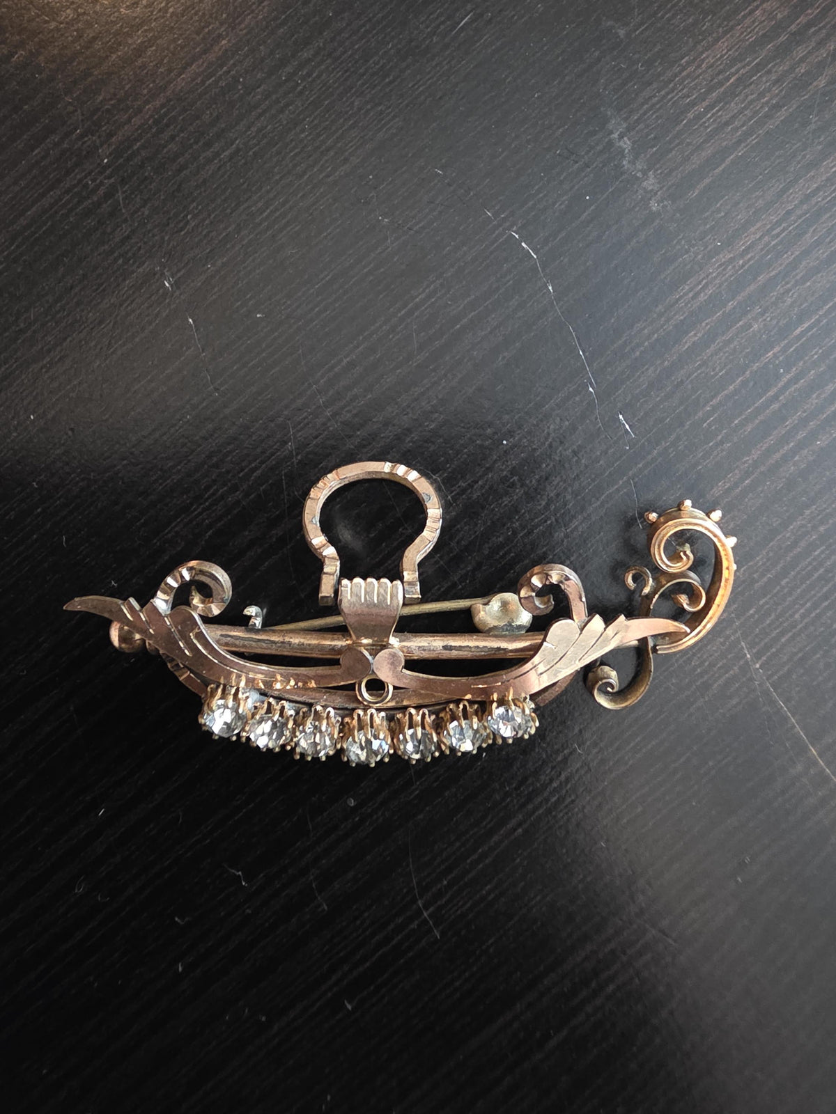 Victorian Gold Filled Masonic Brooch | Antique Freemason Pin with Removable Sword