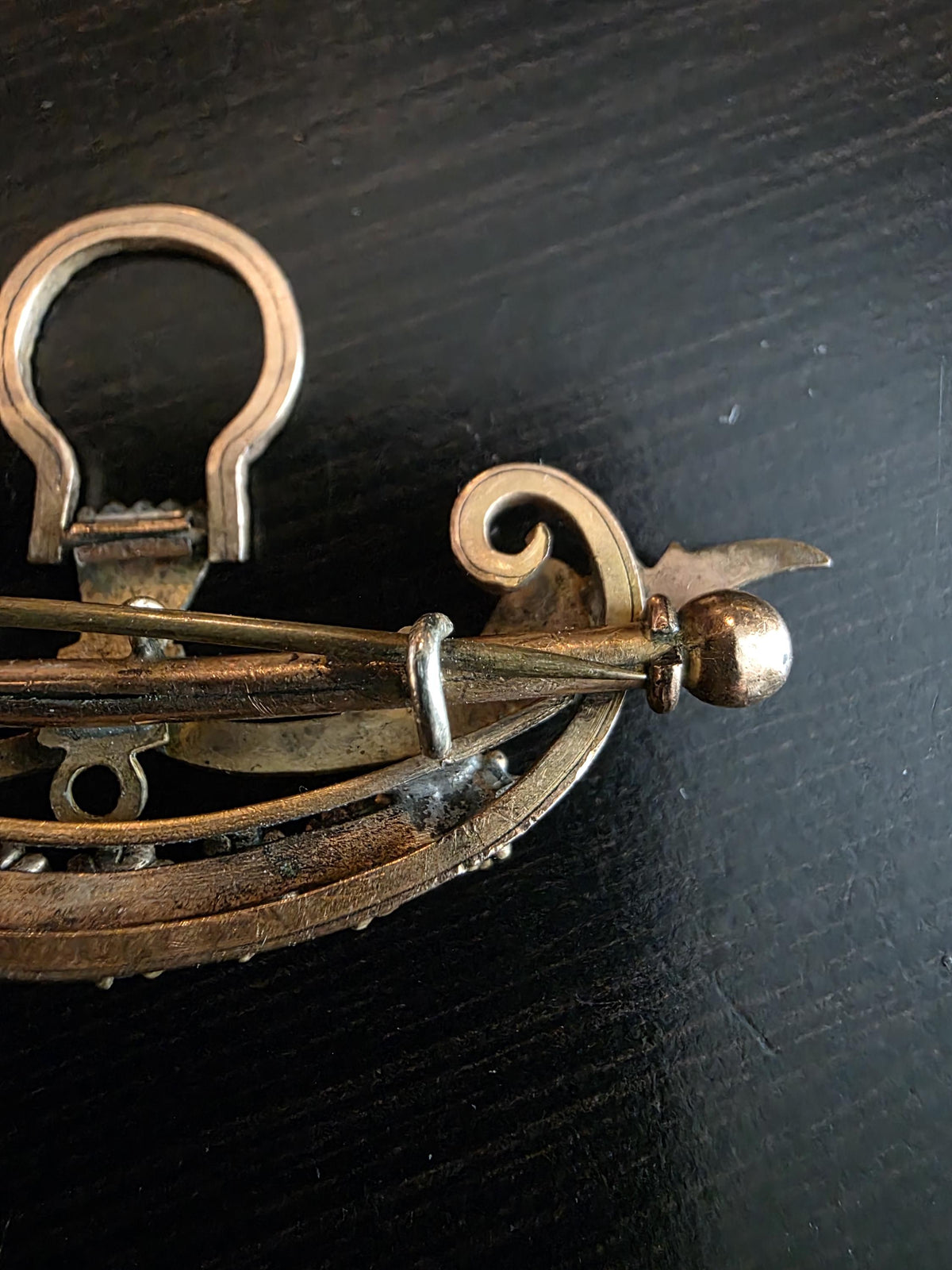 Victorian Gold Filled Masonic Brooch | Antique Freemason Pin with Removable Sword