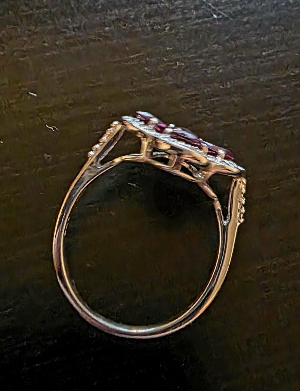 Rajasthan Garnet & Diamond Sterling Silver Ring – Size 7 – Limited Edition 1/266 – Annabella Collection