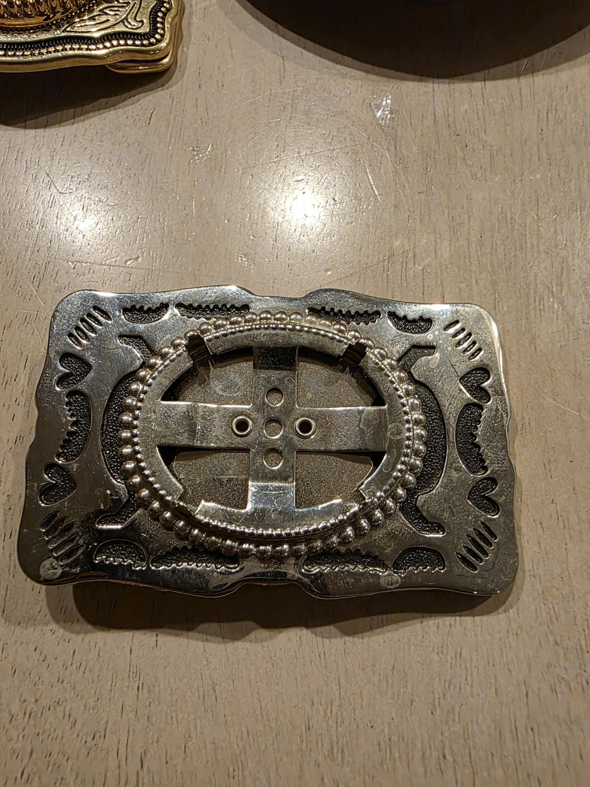 Vintage Cabochon Belt Buckle Mounting, Western Jewelry Making