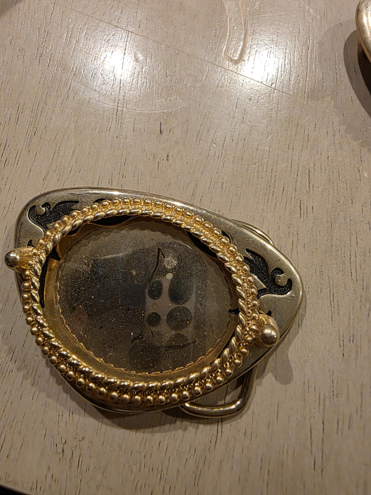 Vintage Cabochon Belt Buckle Mounting, Western Jewelry Making