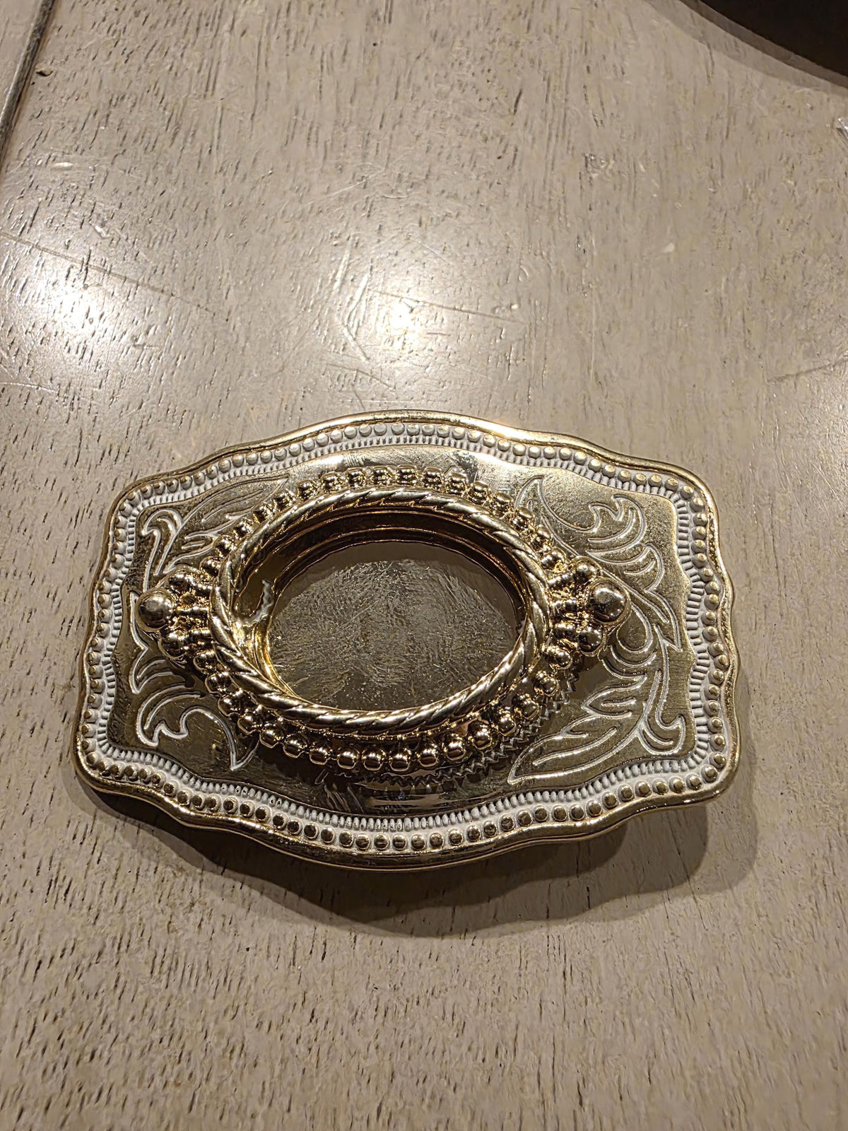 Vintage Cabochon Belt Buckle Mounting, Western Jewelry Making