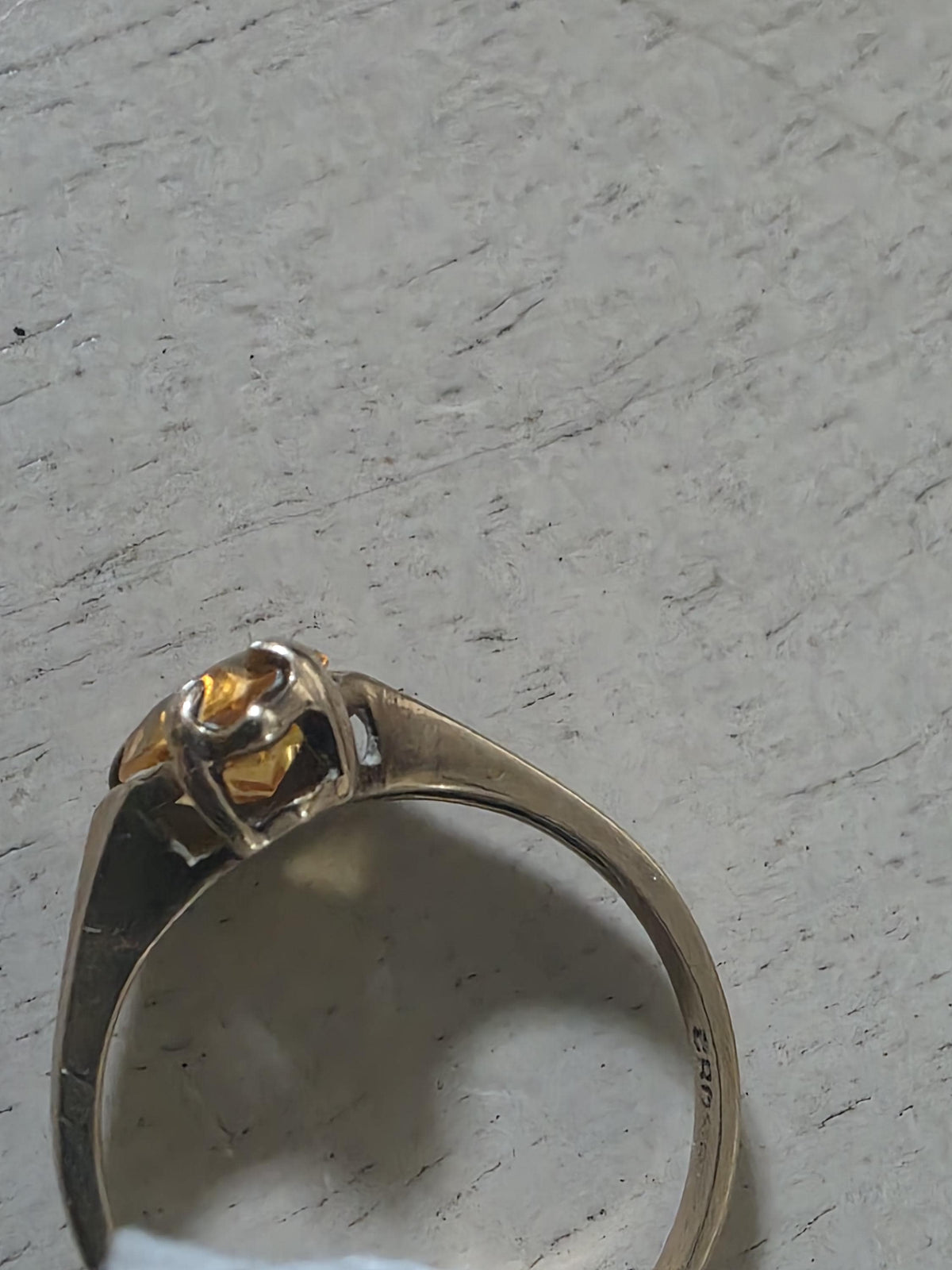 Vintage Citrine Heart Ring 10K Gold | Size 6.5 | Anniversary Promise Ring