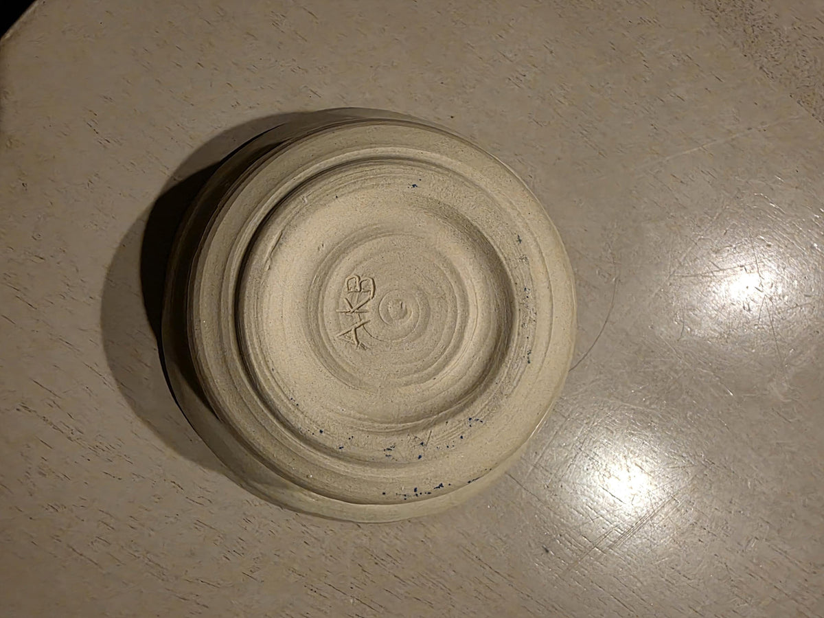 Sea turtle sgraffito ring dish, handmade by Outer Reef Ceramics