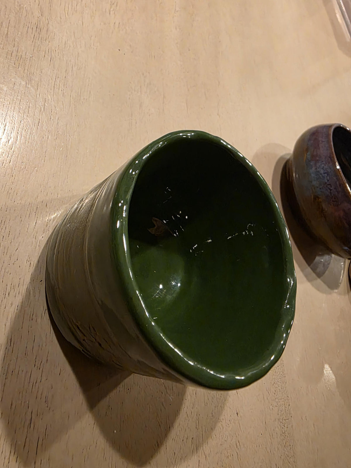 Sgraffito flower espresso cup, handmade by Outer Reef Ceramics