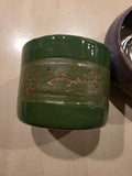 Sgraffito flower espresso cup, handmade by Outer Reef Ceramics