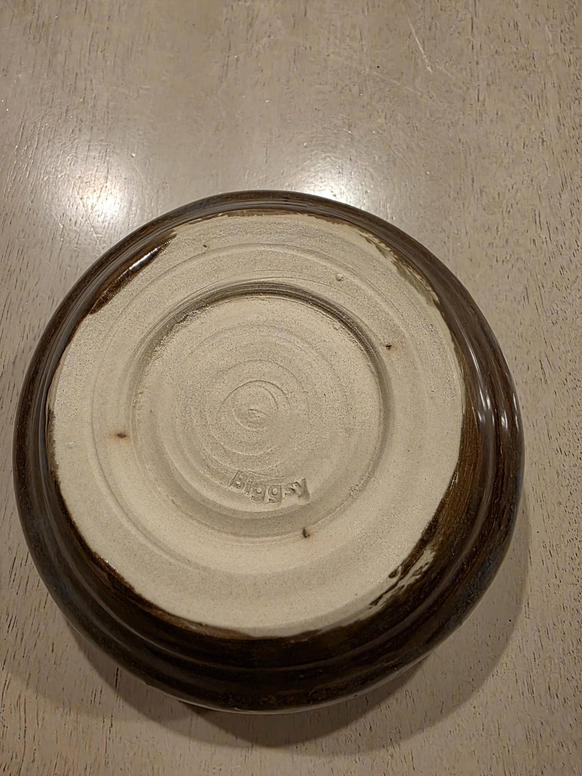 Blue rutile and merlot soup bowl, handmade by Outer Reef Ceramics