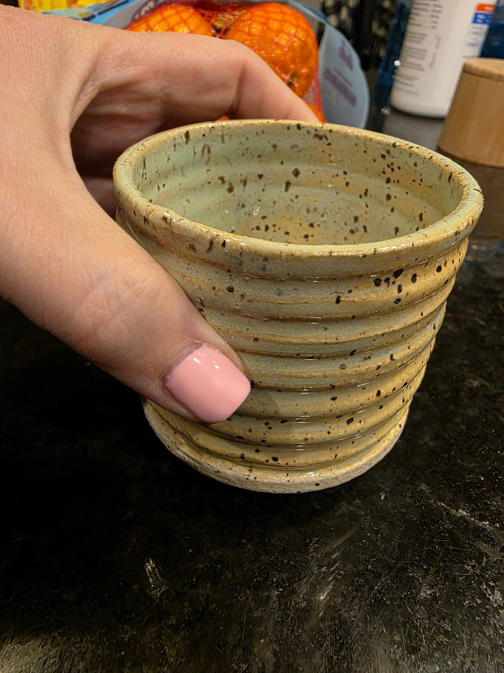 Speckled Sand and Sea mug, handmade by Outer Reef Ceramics