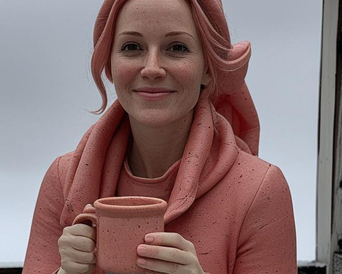 Dusty rose handmade mug by Outer Reef Ceramics