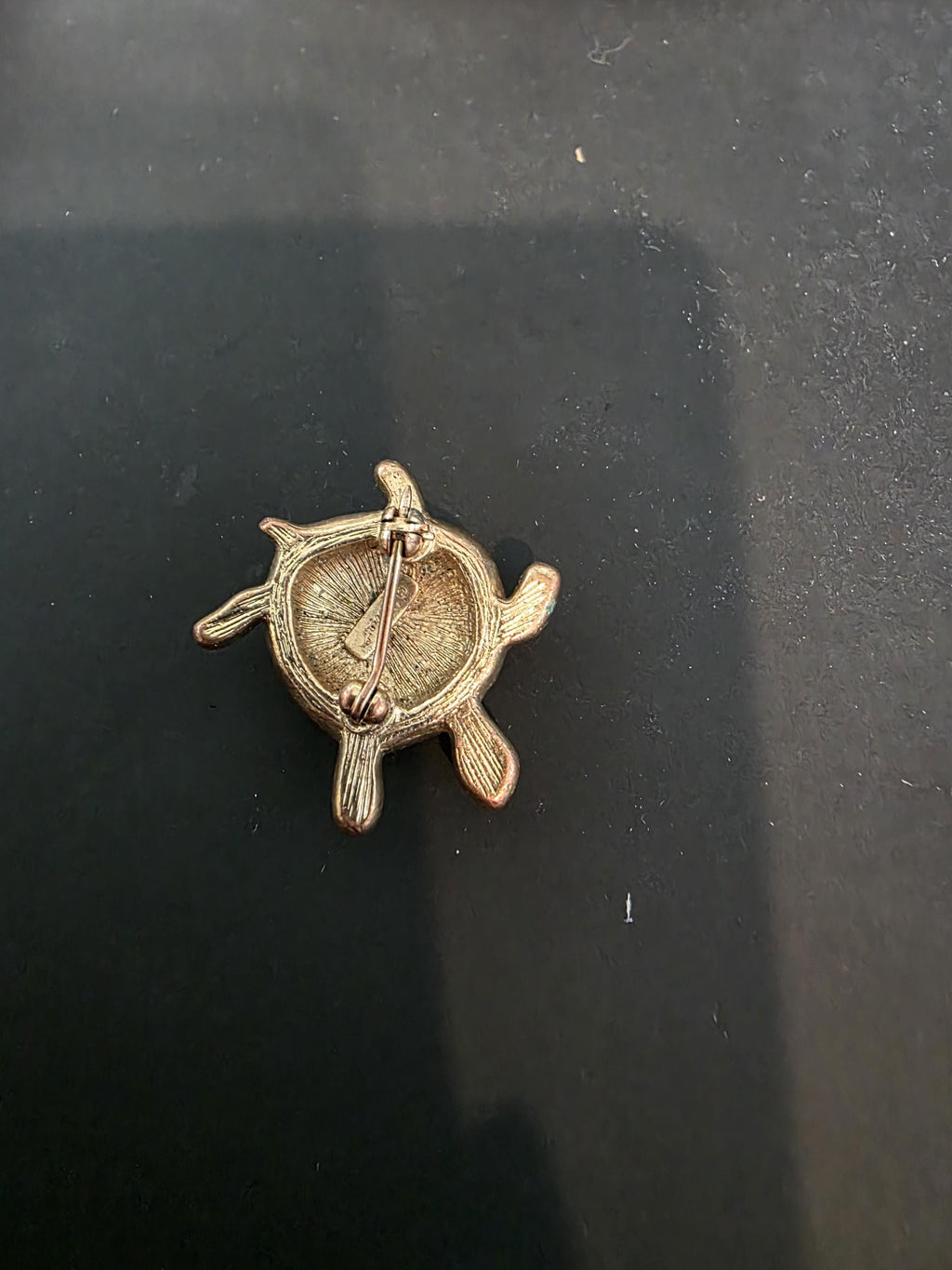 Monet turtle brooch gift for her pin for coat green stones and gold plated