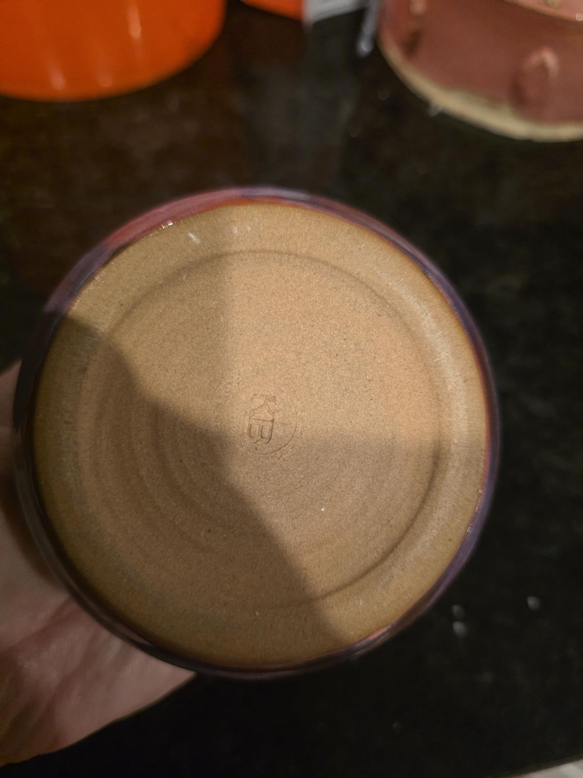 Pink and purple ombre salt cellar, handmade by Outer Reef Ceramics