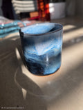 Sapphire blue ombre tumbler, handmade by Outer Reef Ceramics