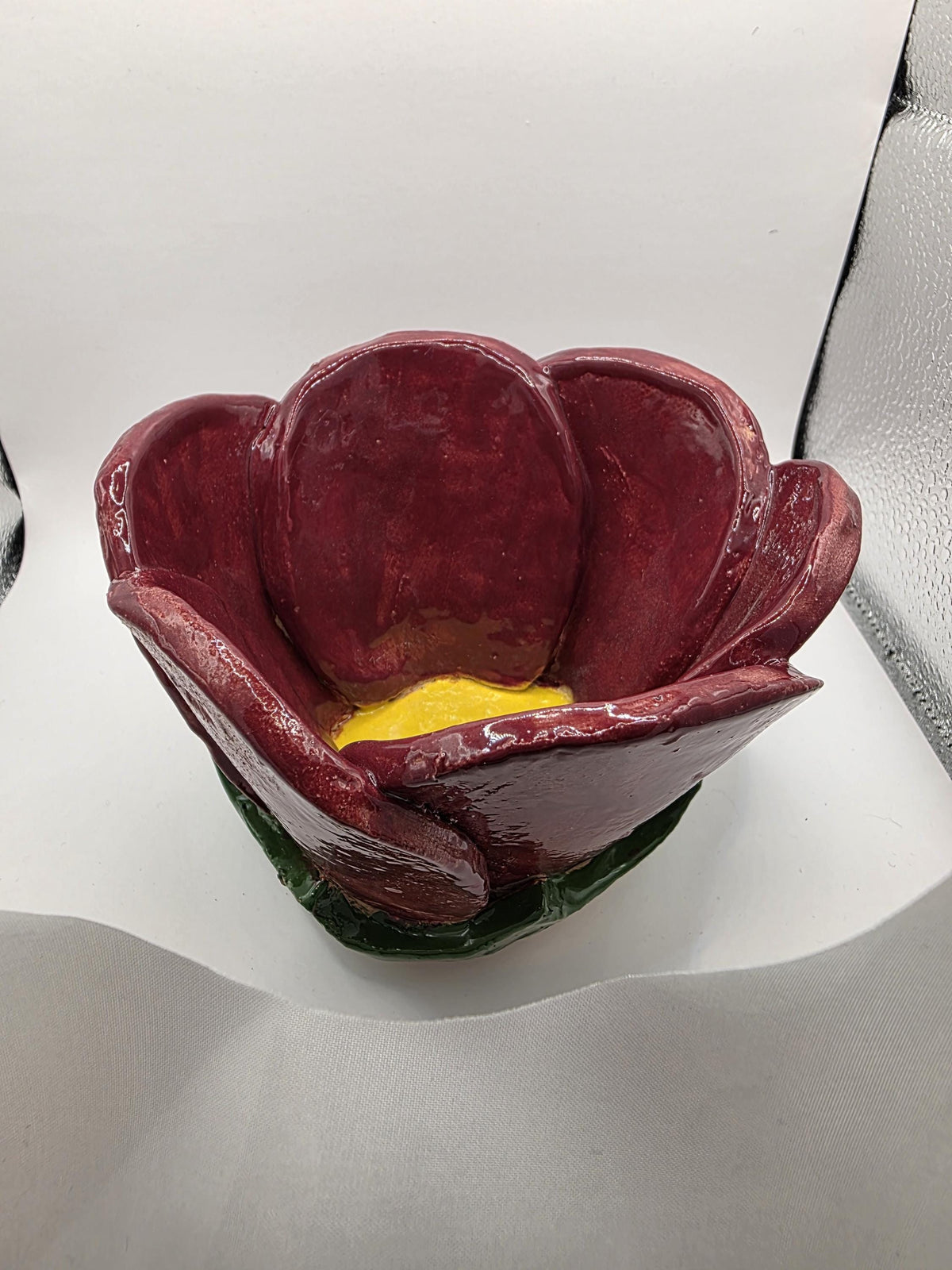 Rose blossom planter, handmade by Outer Reef Ceramics