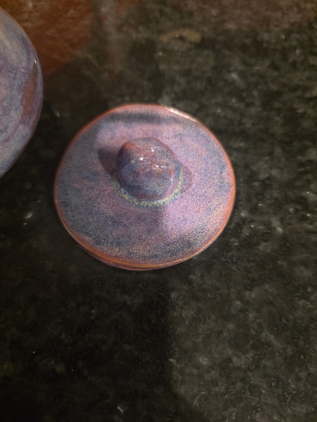 Pink and purple ombre salt cellar, handmade by Outer Reef Ceramics