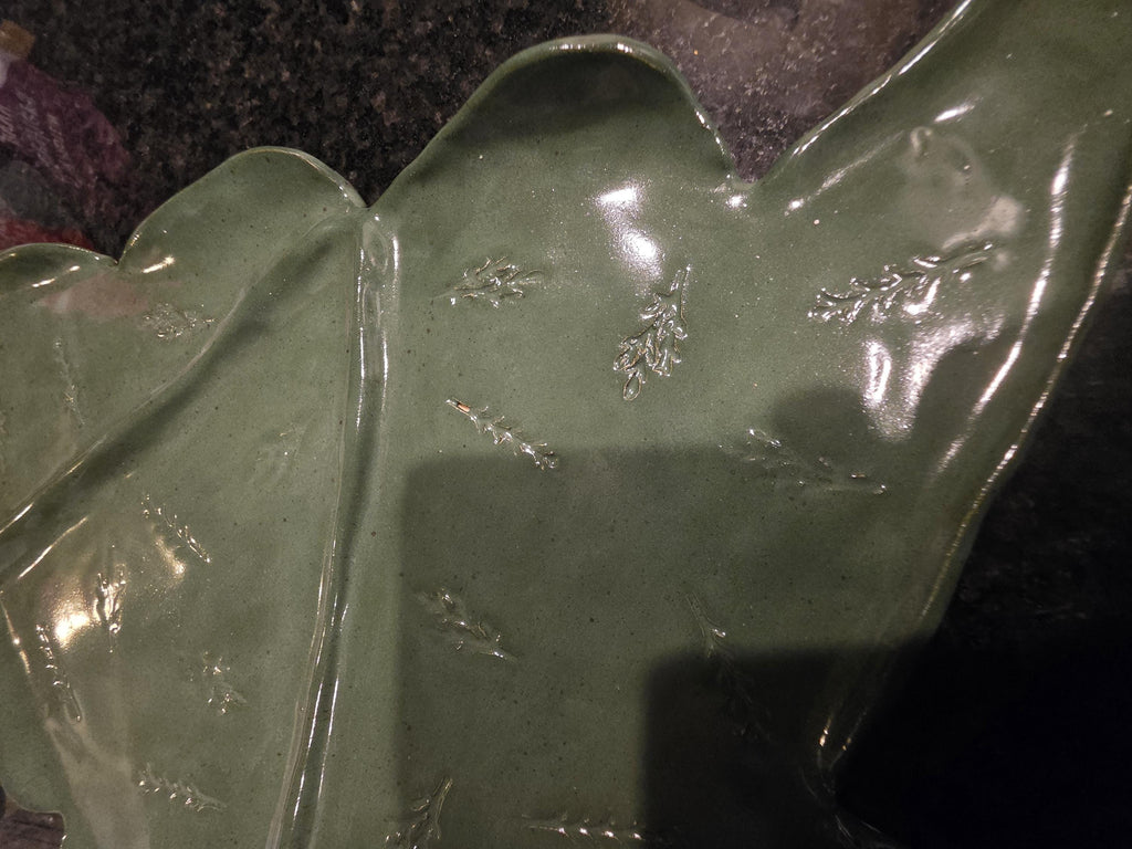 Christmas tree charcuterie board, handmade by Outer Reef Ceramics