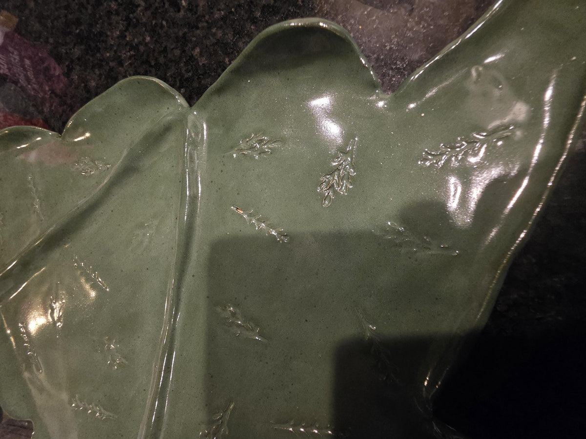 Christmas tree charcuterie board, handmade by Outer Reef Ceramics
