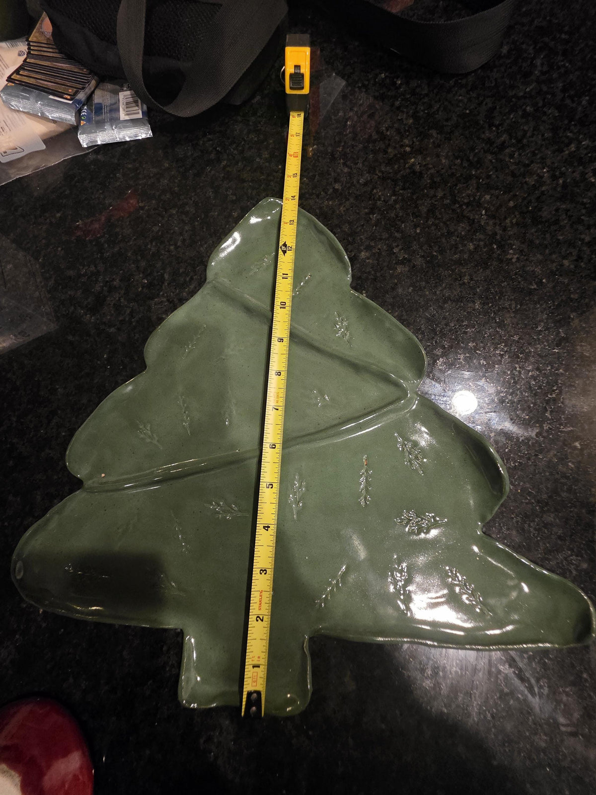 Christmas tree charcuterie board, handmade by Outer Reef Ceramics