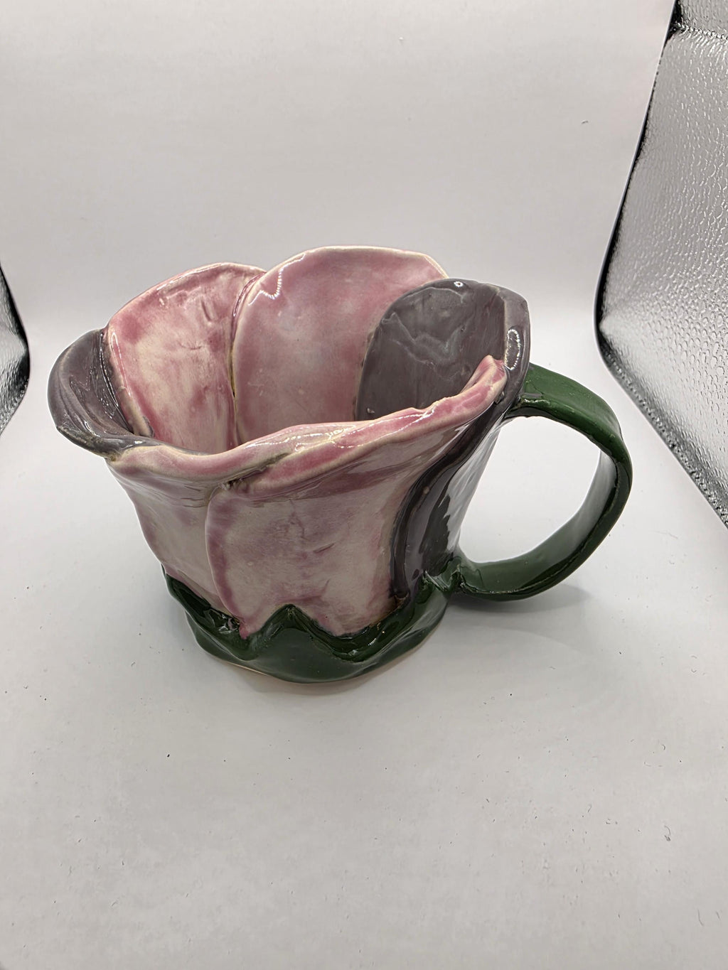 Pink Tulip Flower Mug, handmade ceramic by Outer Reef Ceramics, photo 2