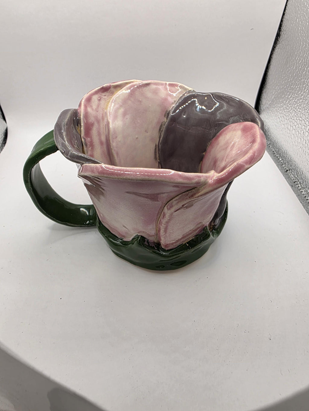 Pink Tulip Flower Mug, handmade ceramic by Outer Reef Ceramics, photo 6